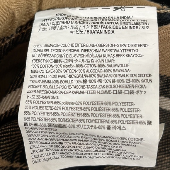 VANS CLASSIC FIT PLAID FLANNEL FULL ZIP SHACKET TAN GRAY JACKET POCKETS SMALL - Picture 6 of 7